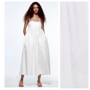 Zara White Midi Dress